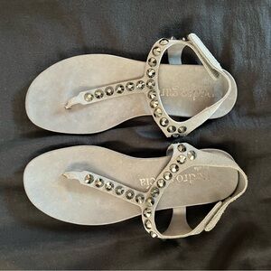 Pedro Garcia Swarovski Studded Sandals